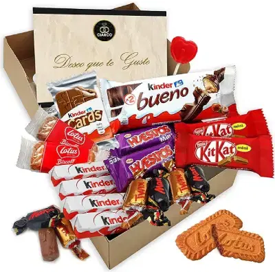 Cajita Regalo con 17 Chocolates Con Tarjeta Personalizada