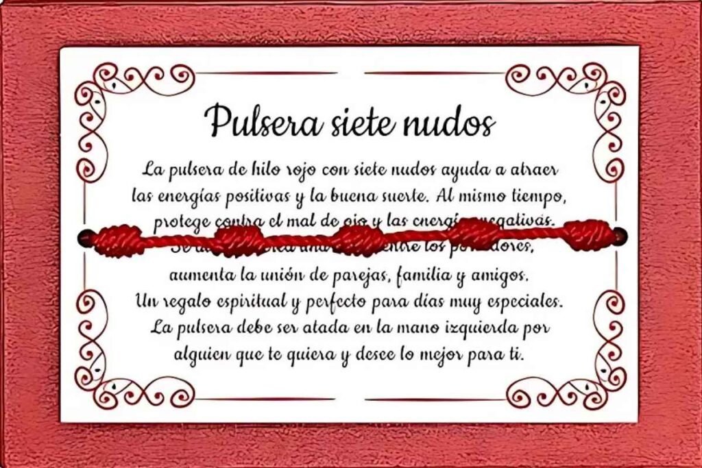 la pulsera de los 7 nudos tiene que ser regalada